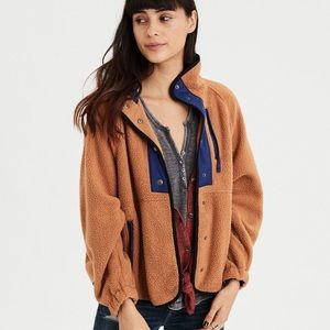 fuzzy jacket american eagle